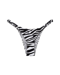High-Cut Cotton Panties with Animal Print Straps