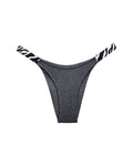 High-Cut Cotton Panties with Animal Print Straps