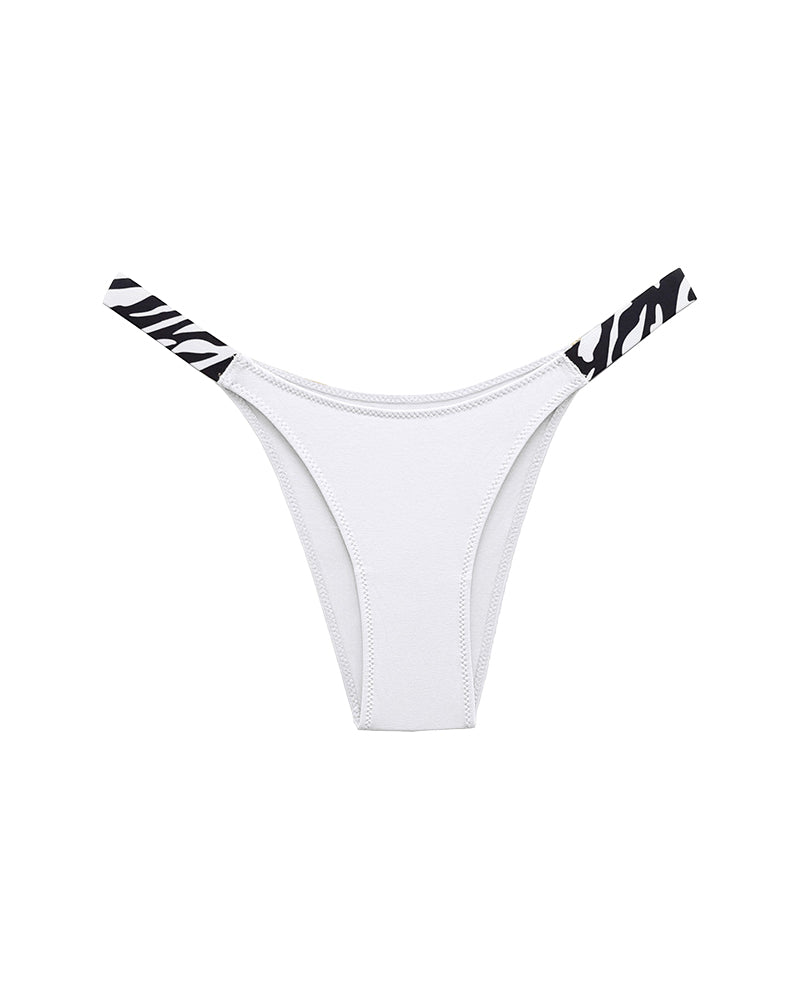High-Cut Cotton Panties with Animal Print Straps