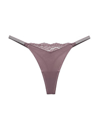 Crystal Lace Thong – High-cut Ice Silk T-back