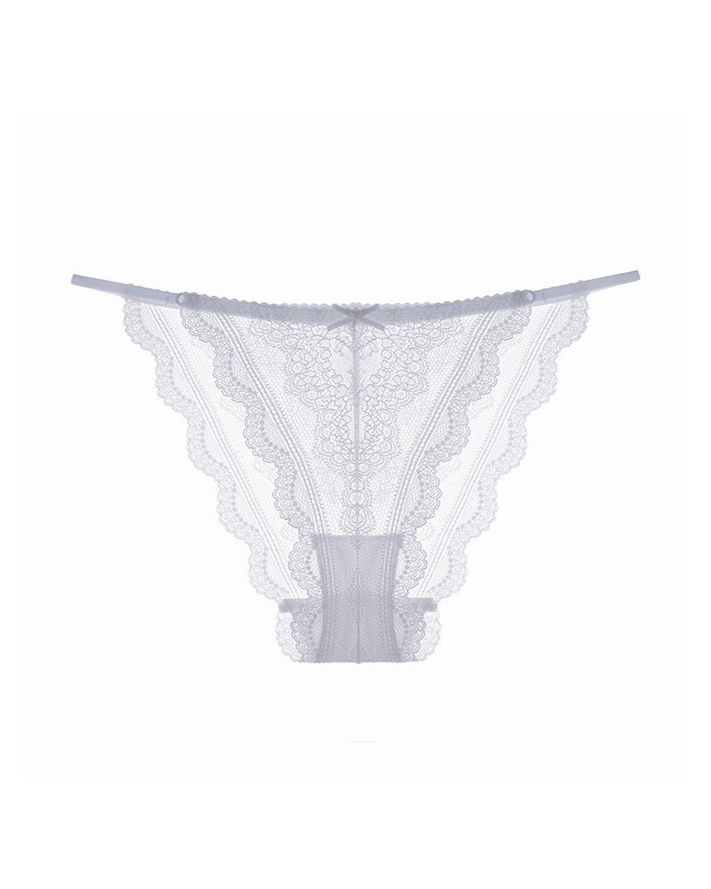Sheer Floral Lace Strappy Cheeky Panties
