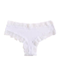Lace Trim Ribbed Low-Rise Panties