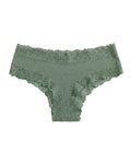 Lace Trim Ribbed Low-Rise Panties