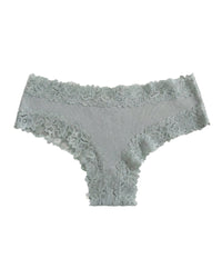 Lace Trim Ribbed Low-Rise Panties