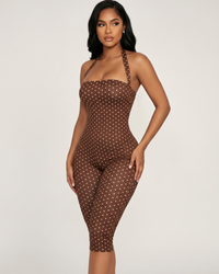 Retro Polka Dot Capri Jumpsuit