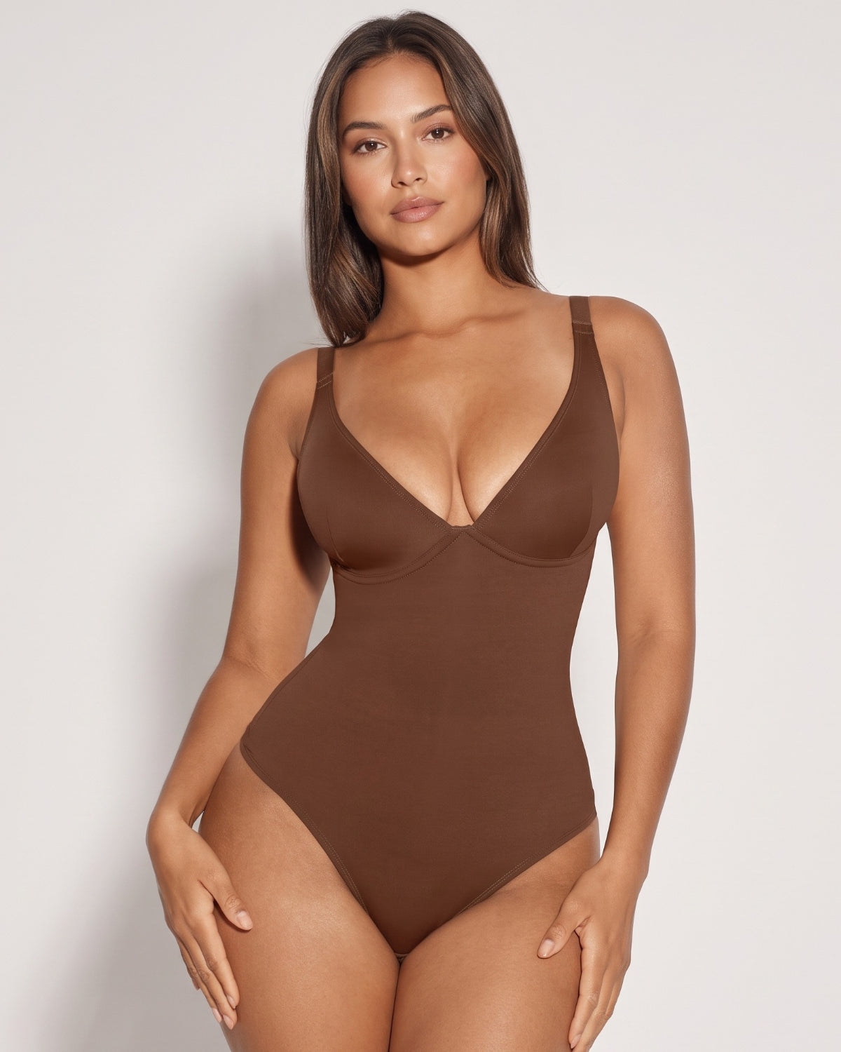 V Neck Bodysuit Tummy Control Shapewear