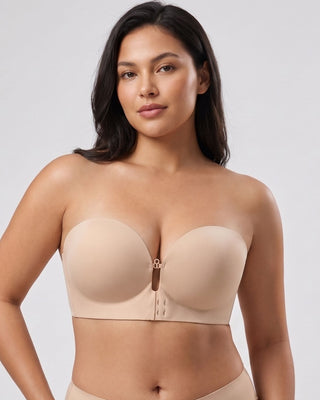 Front-Closure Strapless Push-Up Bra (C-D Cups)