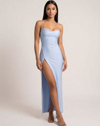 High Slit Open Back Maxi Dress