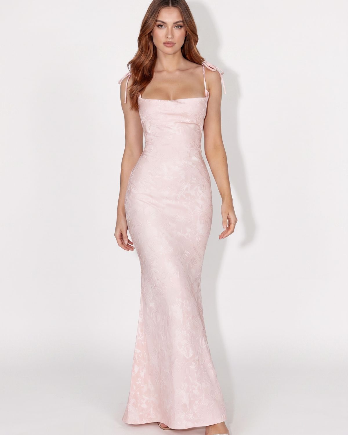 Lace Mermaid Tie-Strap Backless Maxi Dress