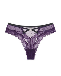 Sheer Heart Mesh Lace Thong