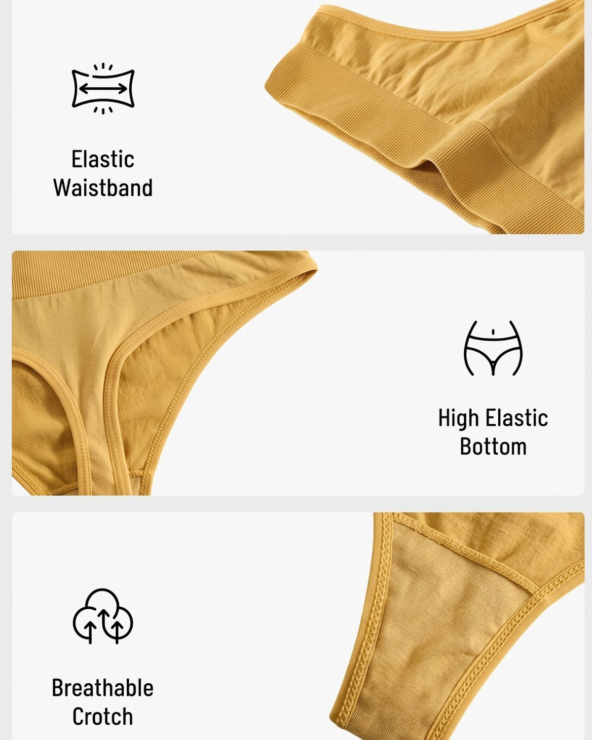 Braguitas Deportivas Sin Costuras Cómodas
