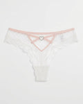Sheer Heart Mesh Lace Thong