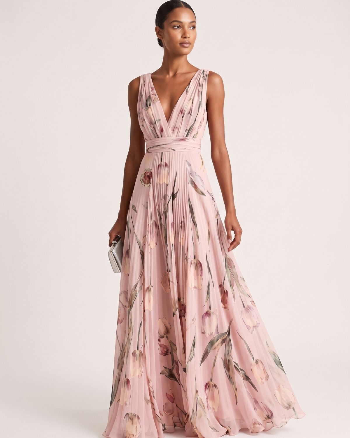 Romantic Tulip Maxi Dress