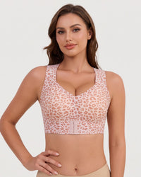 Front Closure Cross-Back Wireless Posture Bra