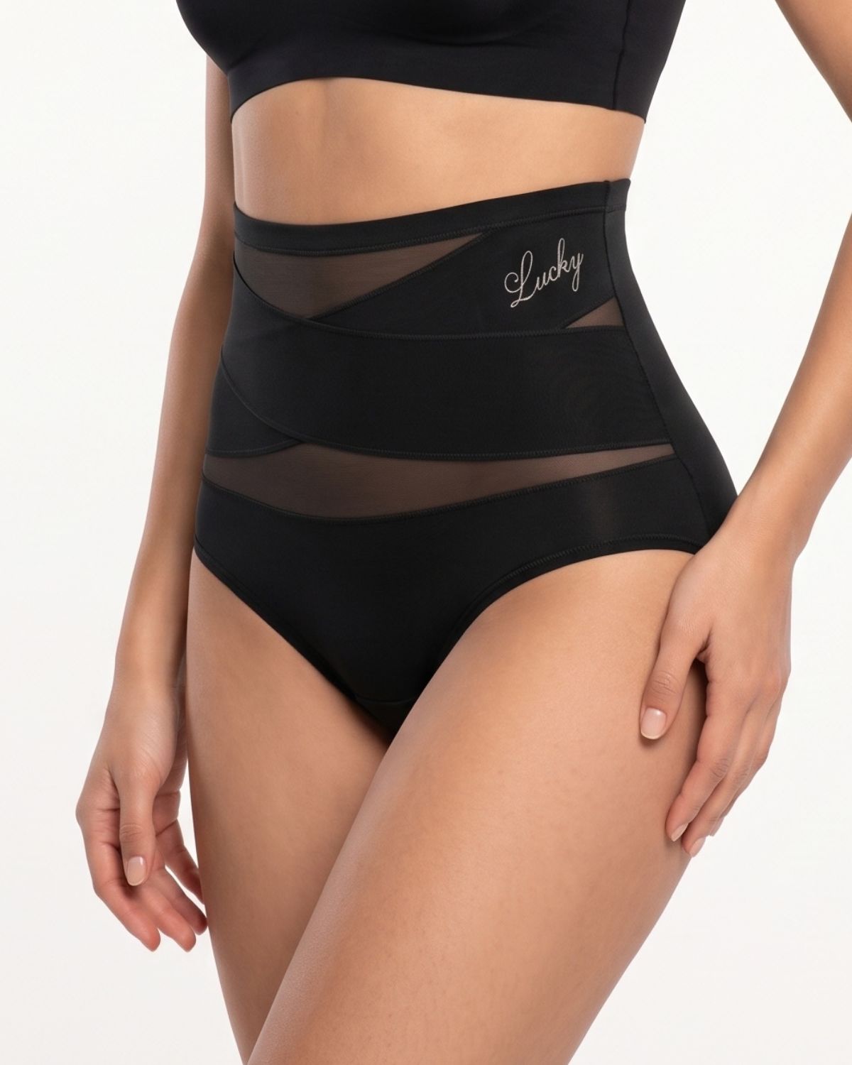 Crossover High-Waist Tummy Control Panties
