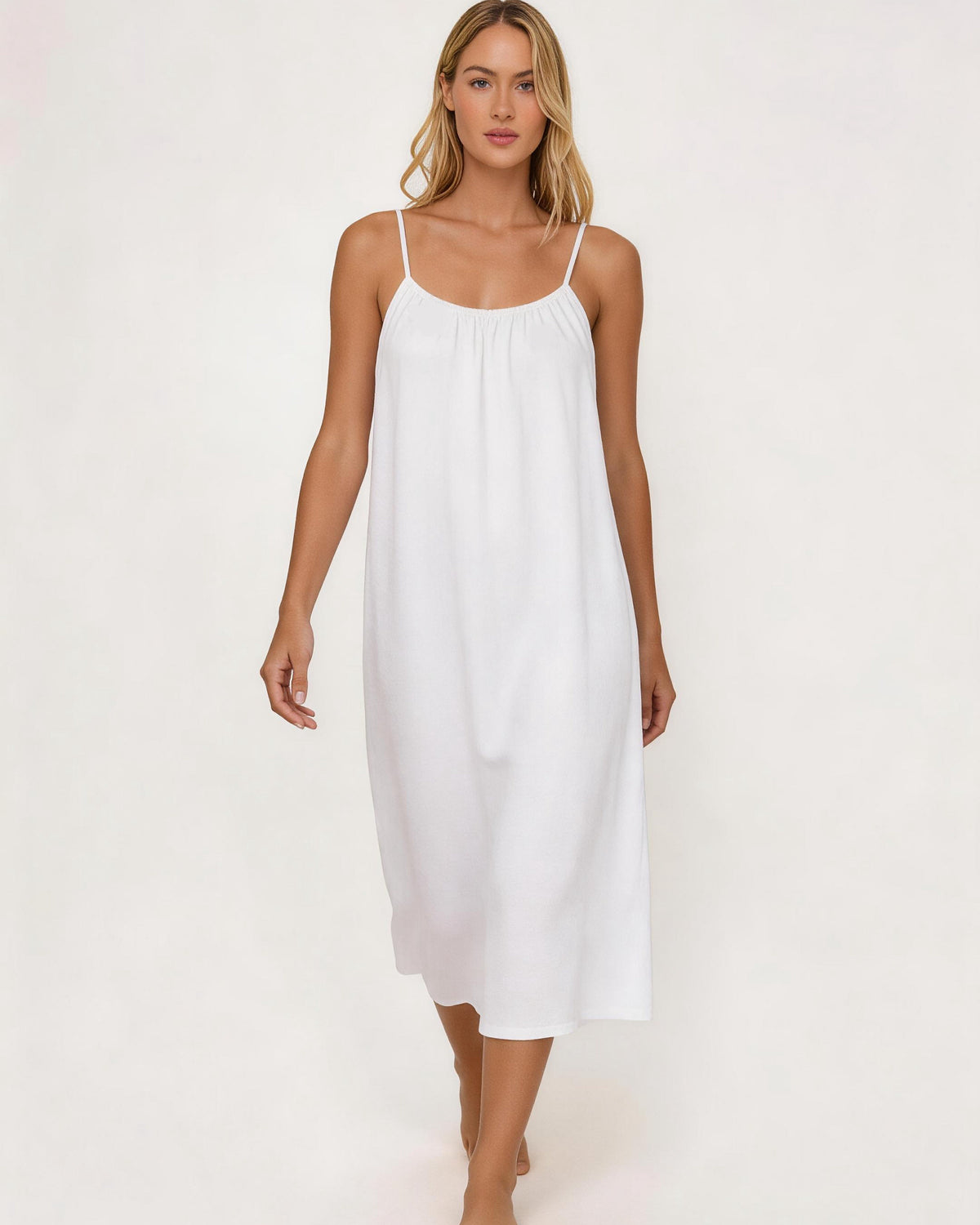 Solid Color Backless Cami Short Dress