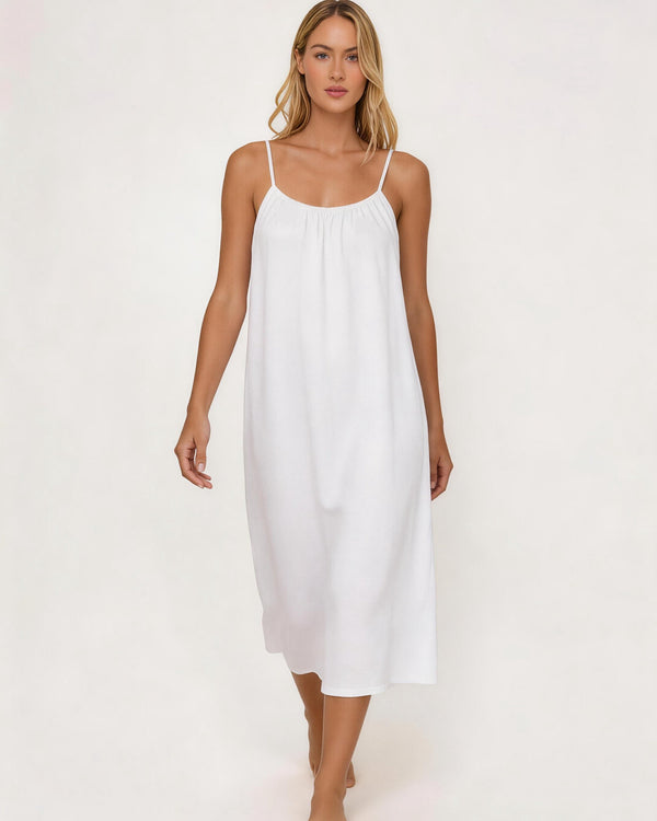 Solid Color Backless Cami Short Dress