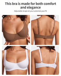 Unlined Support Seamless Balconette Bra