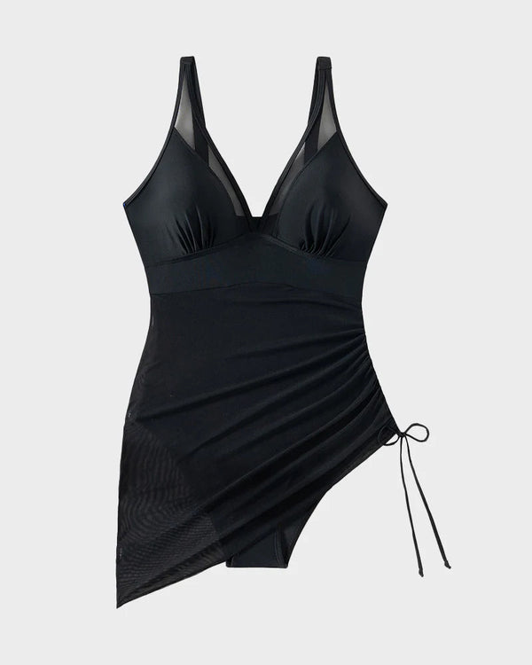 Slimming Mesh Sheer Sarong Wraps Bathing Suit