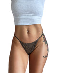 Animal Print Thin Strap Thong