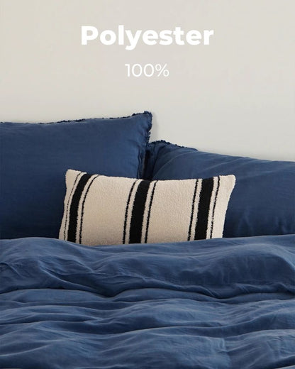 Mid-Century Black Stripe Pillow for Living Room, Bedroom, and Office