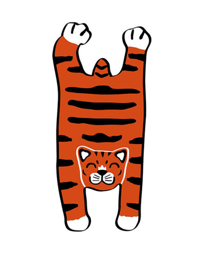 Tiger Print Shaggy Rug - Fun and Cozy Home Decor for Living Room