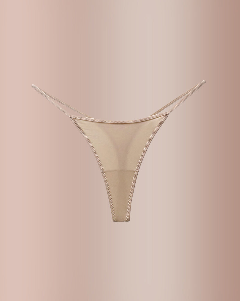 Animal Print Thin Strap Thong