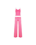 Striped Cami & Fold-Over Pants Set
