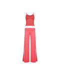 Striped Cami & Fold-Over Pants Set