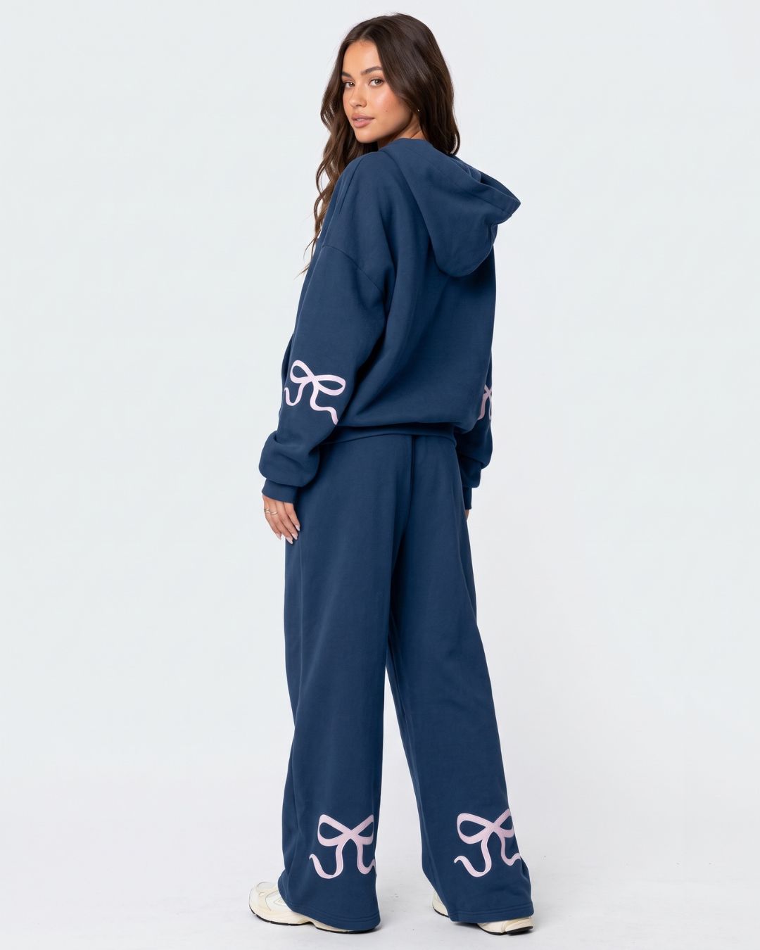 Bow-Print Hoodie & Pants Set