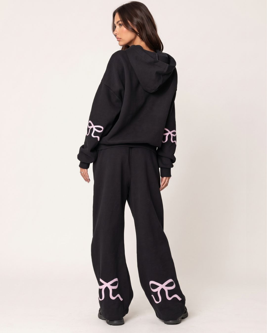 Bow-Print Hoodie & Pants Set