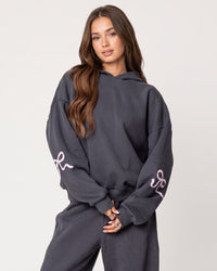 Bow-Print Hoodie & Pants Set
