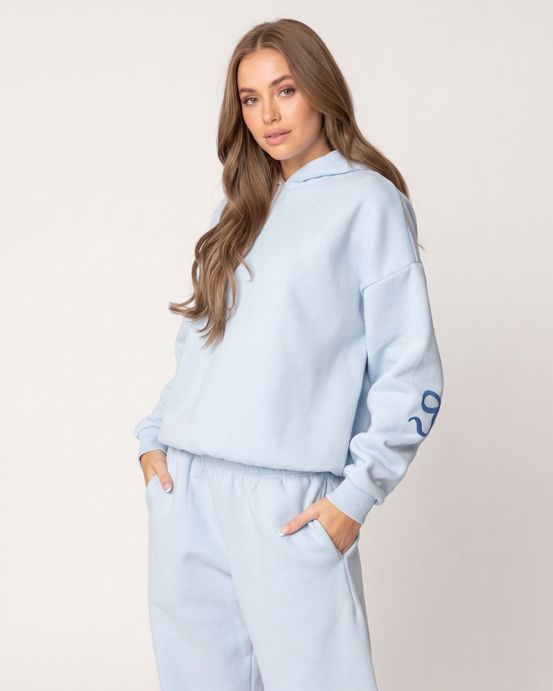 Bow-Print Hoodie & Pants Set