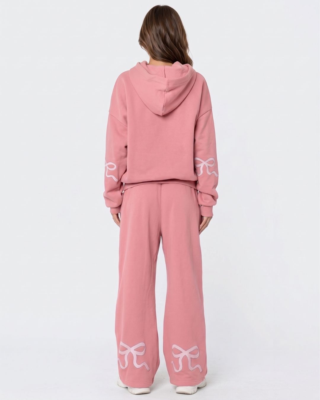 Bow-Print Hoodie & Pants Set