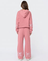 Bow-Print Hoodie & Pants Set
