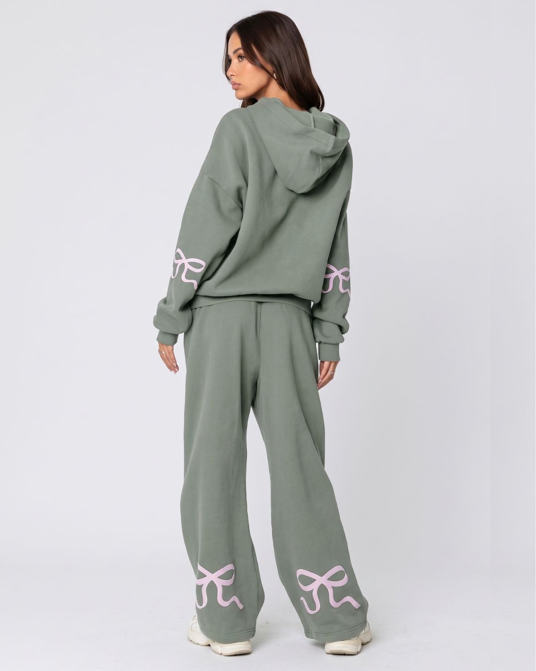 Bow-Print Hoodie & Pants Set