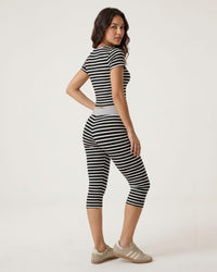Striped Top & Capri Pants Set
