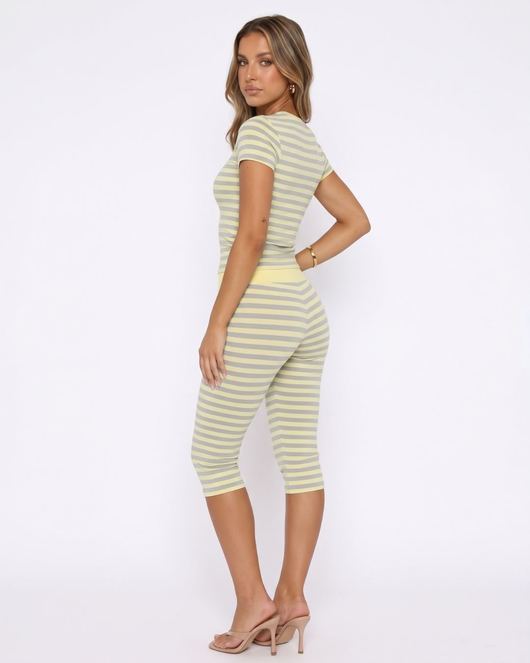 Striped Top & Capri Pants Set
