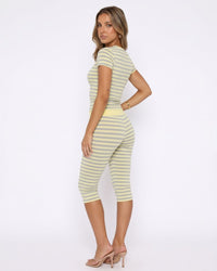 Striped Top & Capri Pants Set