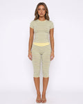 Striped Top & Capri Pants Set