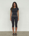 Striped Top & Capri Pants Set