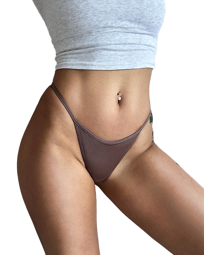Animal Print Thin Strap Brief