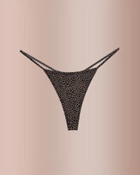 Animal Print Thin Strap Thong