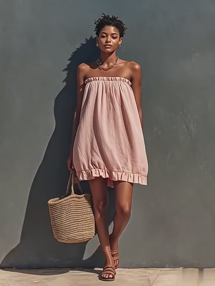 Strapless Ruched Toni Mini Dress