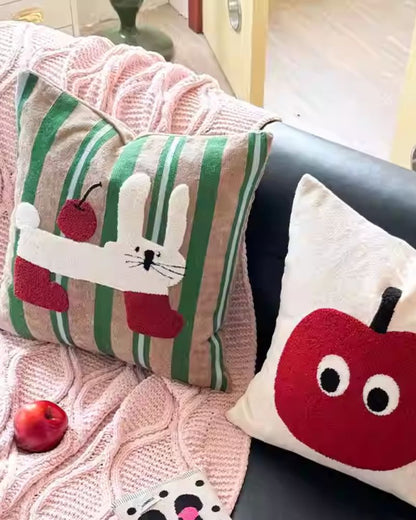 Cute Embroidered Pillow for Bedroom and Bedside