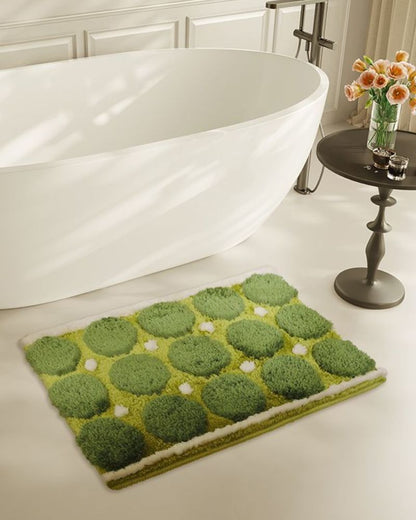 Green Polka Dot Fresh Style Rug for Living Room, Bedroom, and Home Decor